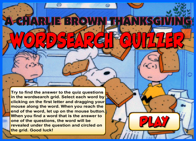 Thanksgiving Word Search Quiz